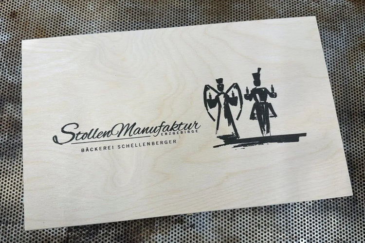 Holzkiste "Genussvolle Weihnachten" eigene Herstellung